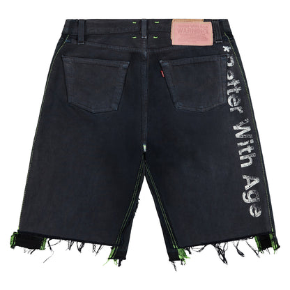 Monroe Triple-Wide Denim Short | Black