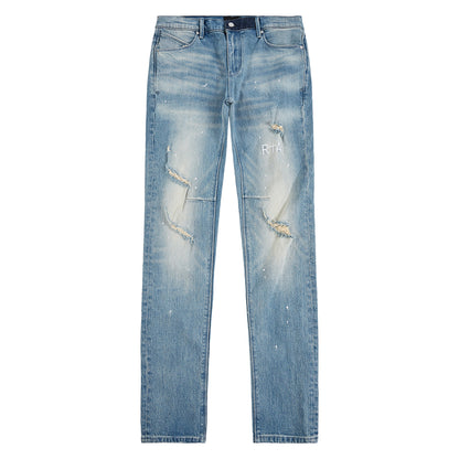 Clayton Medium Blue Painted Denim