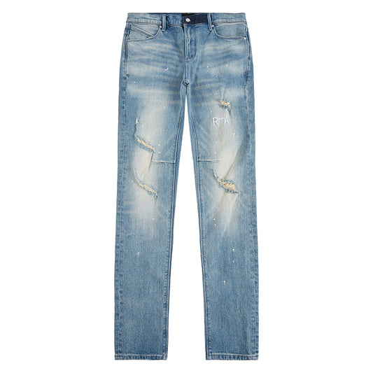 Clayton Medium Blue Painted Denim