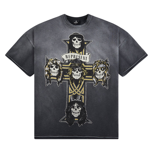 Guns N' Roses Cross Tee | Stained Black