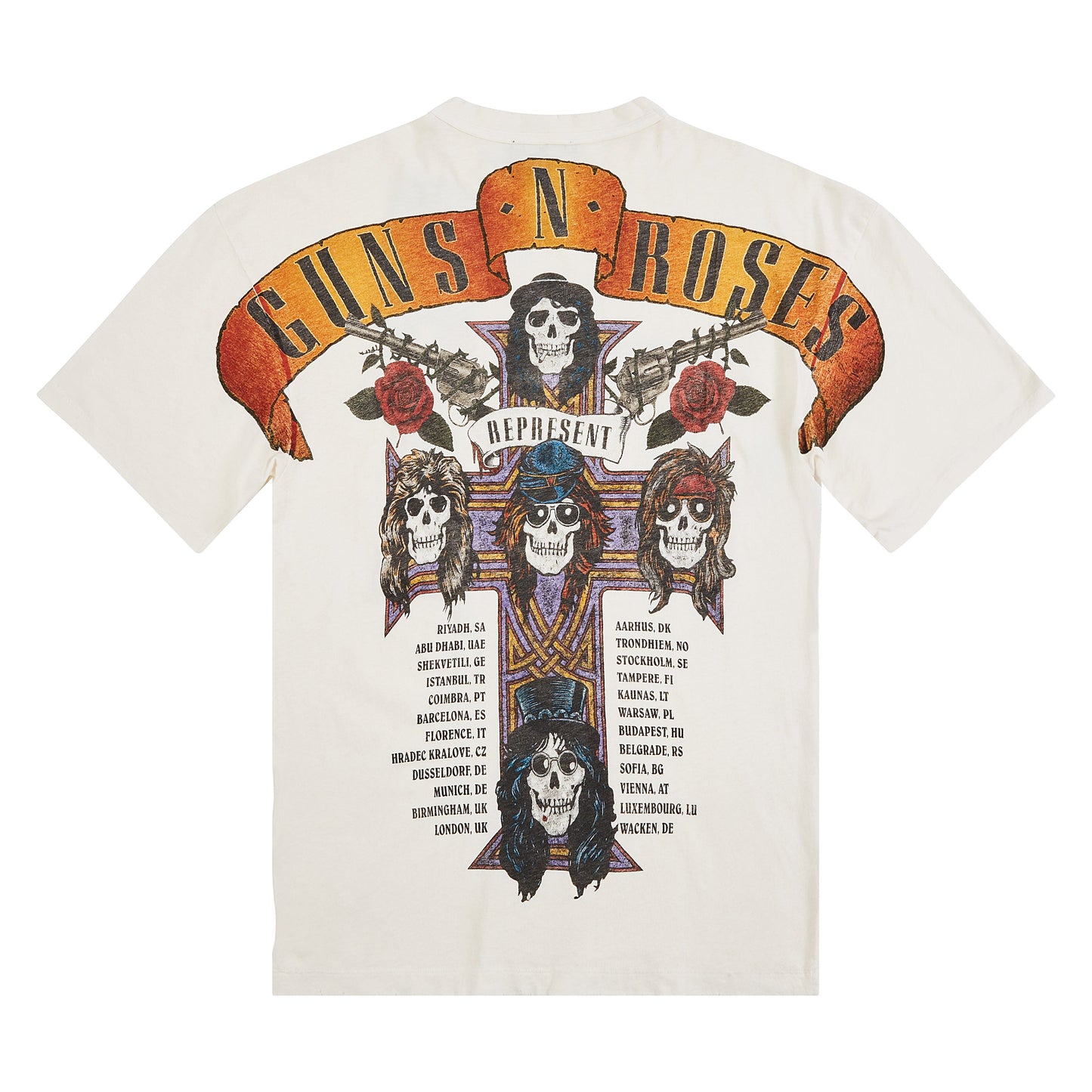 Guns N' Roses Tour Tee | Flat White