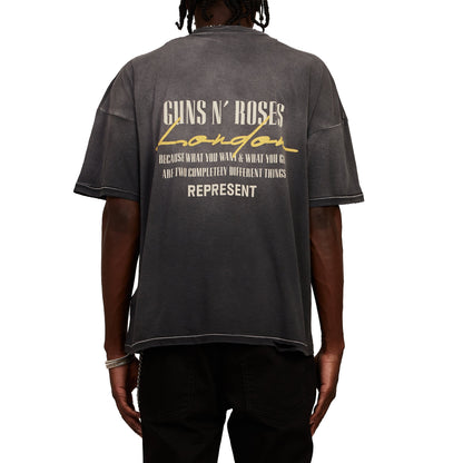 Guns N' Roses Cross Tee | Stained Black