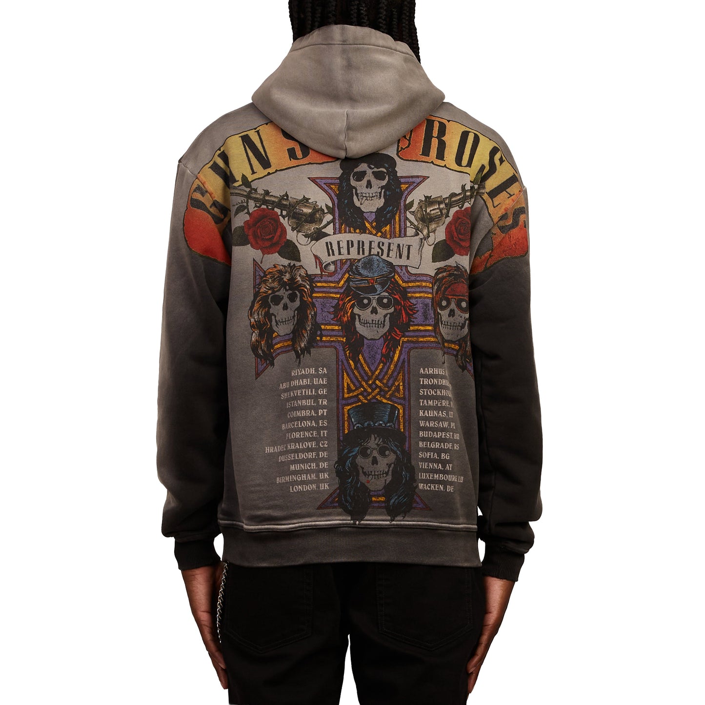 Guns N' Roses Tour Hoodie | Stained Black
