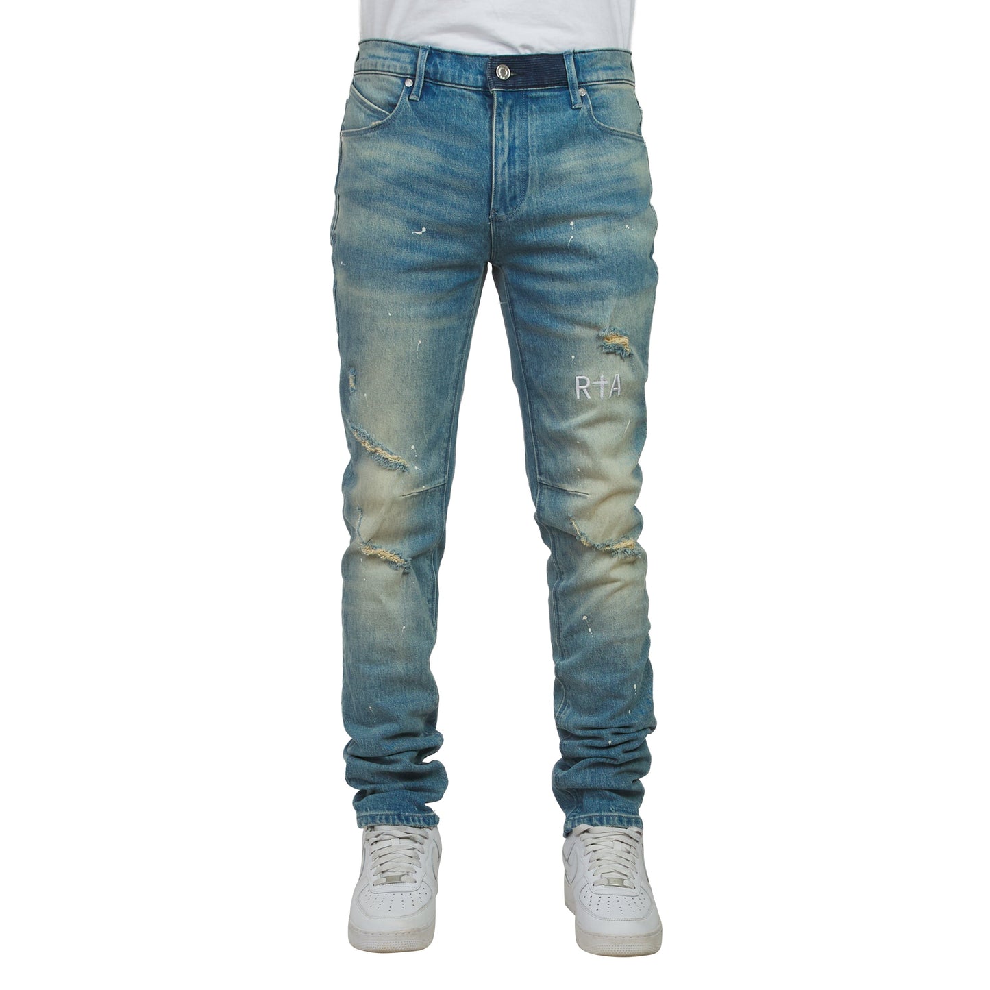 Clayton Medium Blue Painted Denim