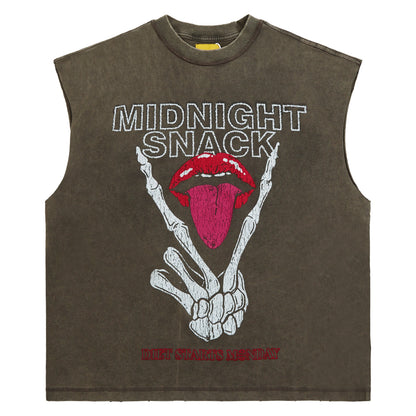 Midnight Snack Sleeveless Tee | Vintage Black