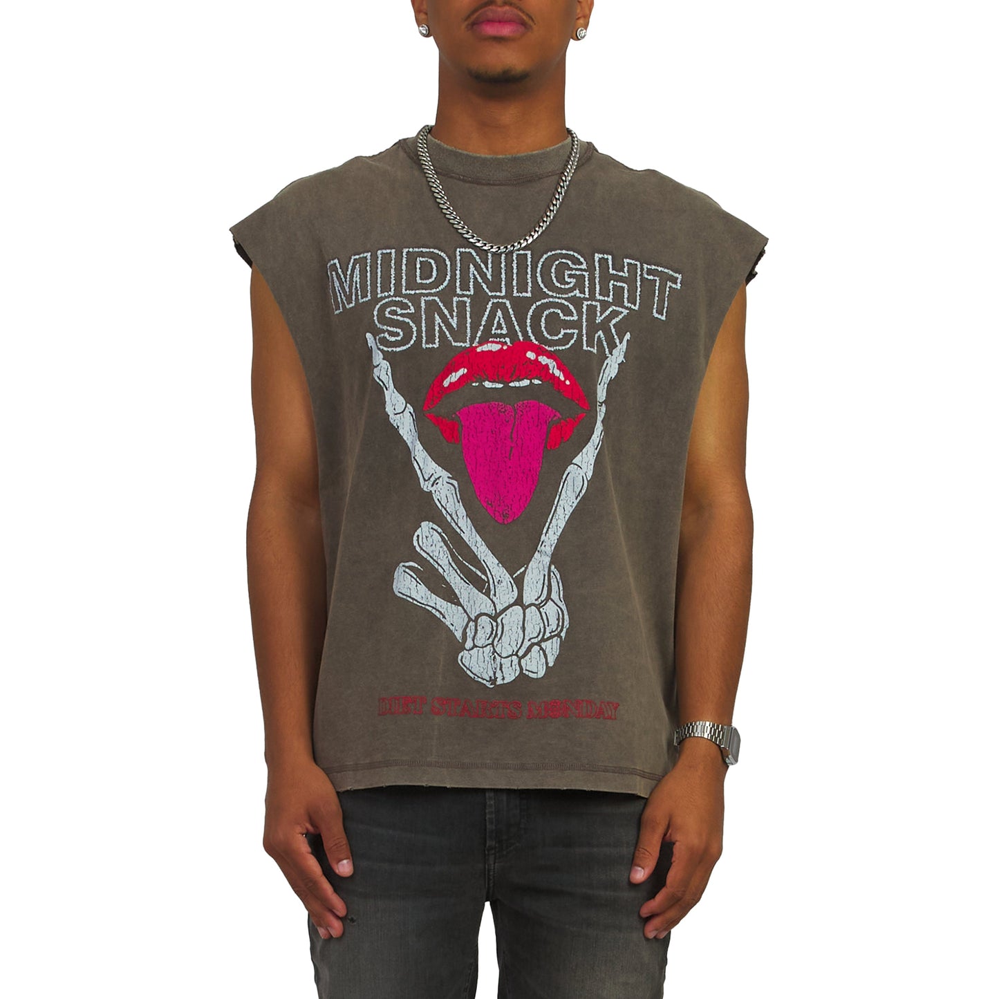 Midnight Snack Sleeveless Tee | Vintage Black