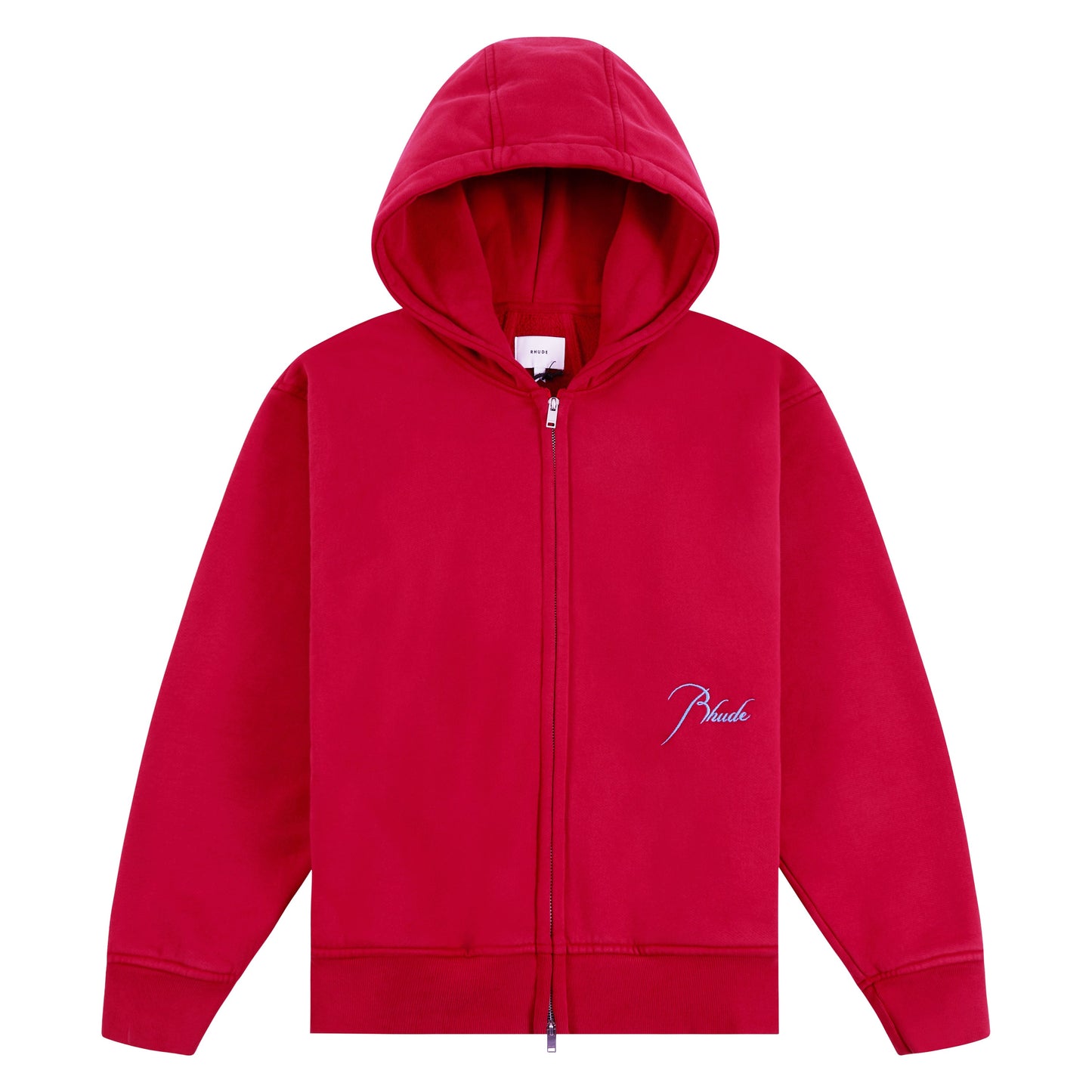 Classique 2 Zip Up Hoodie | Riviera Red/Sky Blue