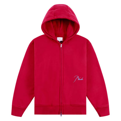 Classique 2 Zip Up Hoodie | Riviera Red/Sky Blue