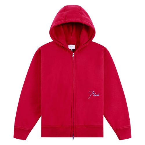 Classique 2 Zip Up Hoodie | Riviera Red/Sky Blue
