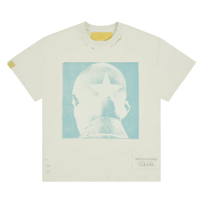 Patch Star Head Tee | Ivory/Blue