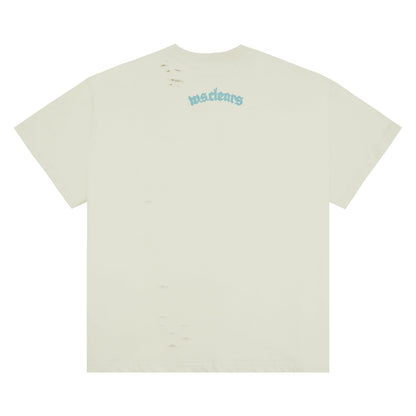 Patch Star Head Tee | Ivory/Blue
