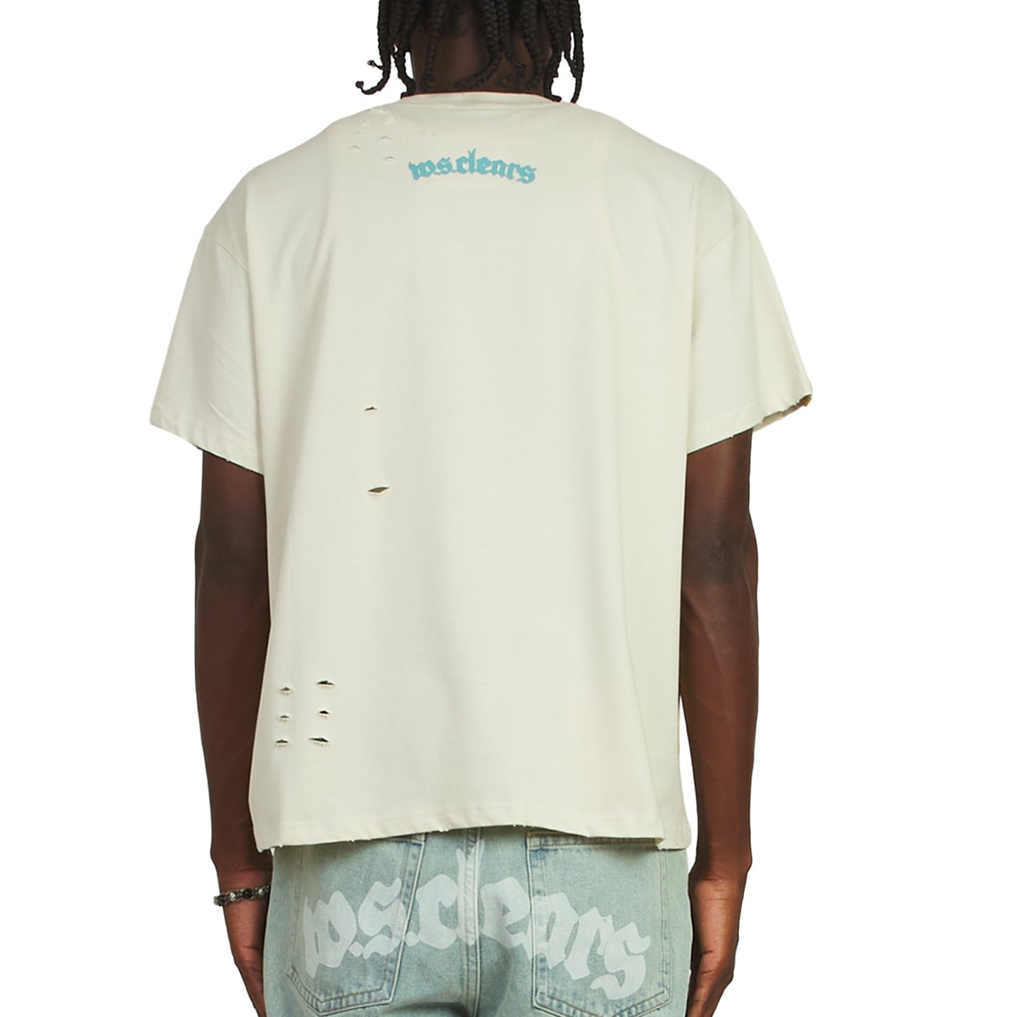 Patch Star Head Tee | Ivory/Blue