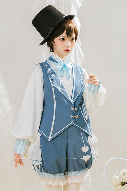 Alice Detective Retro Genuine White Ouji Lolita Blouse