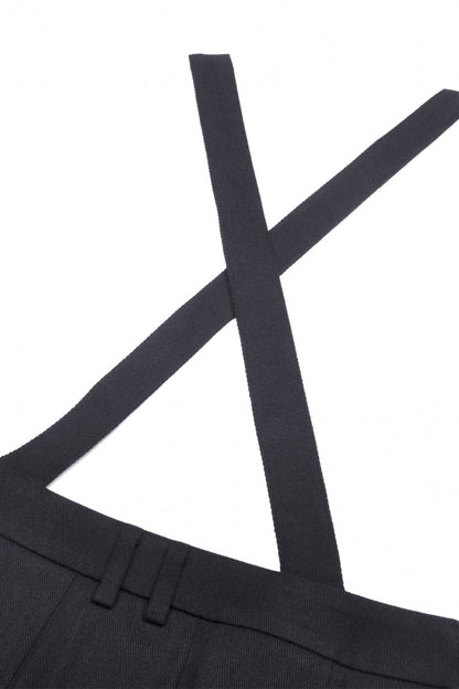 Black Devil Blood Women's Punk Suspender Pleated Skirt