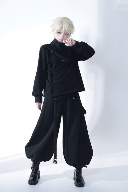 Black Functional Rabbit Cool and Handsome Ouji Lolita Set