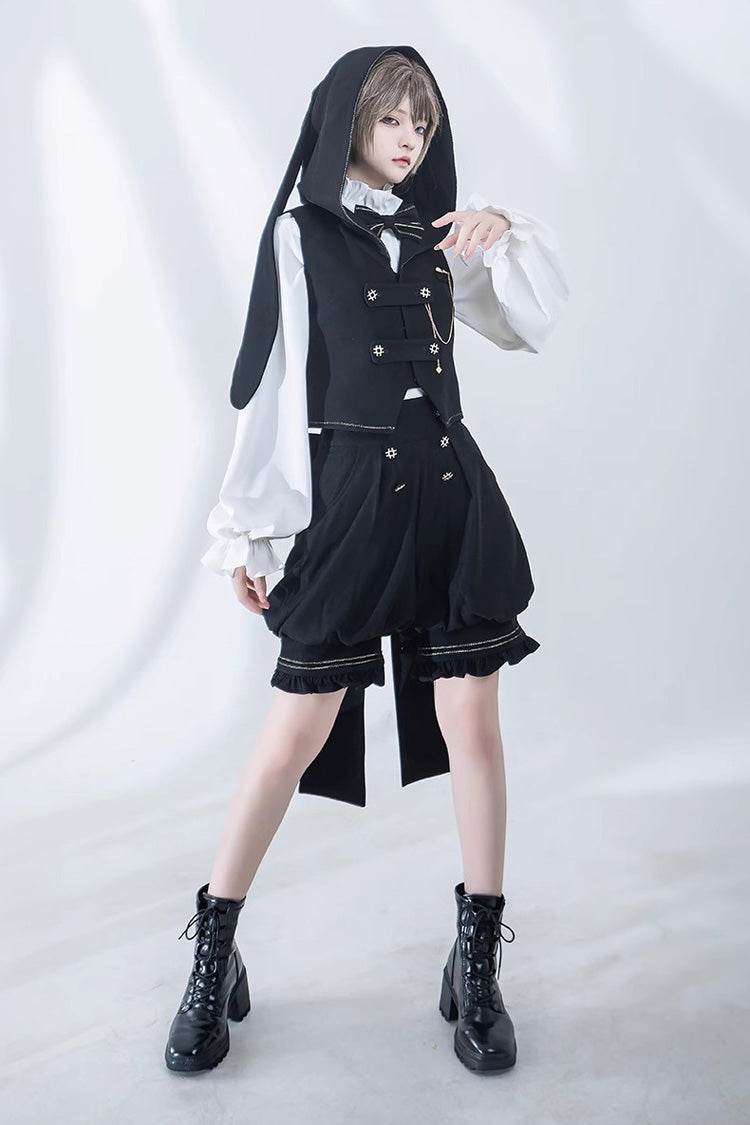 Black Anxious Rabbit Ouji Fashion Gothic Lolita Shorts