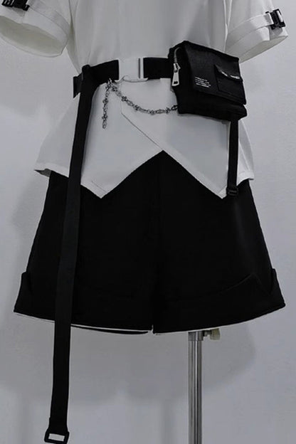 Black Functional Style Ouji Fashion Prince Handsome Lolita Shorts