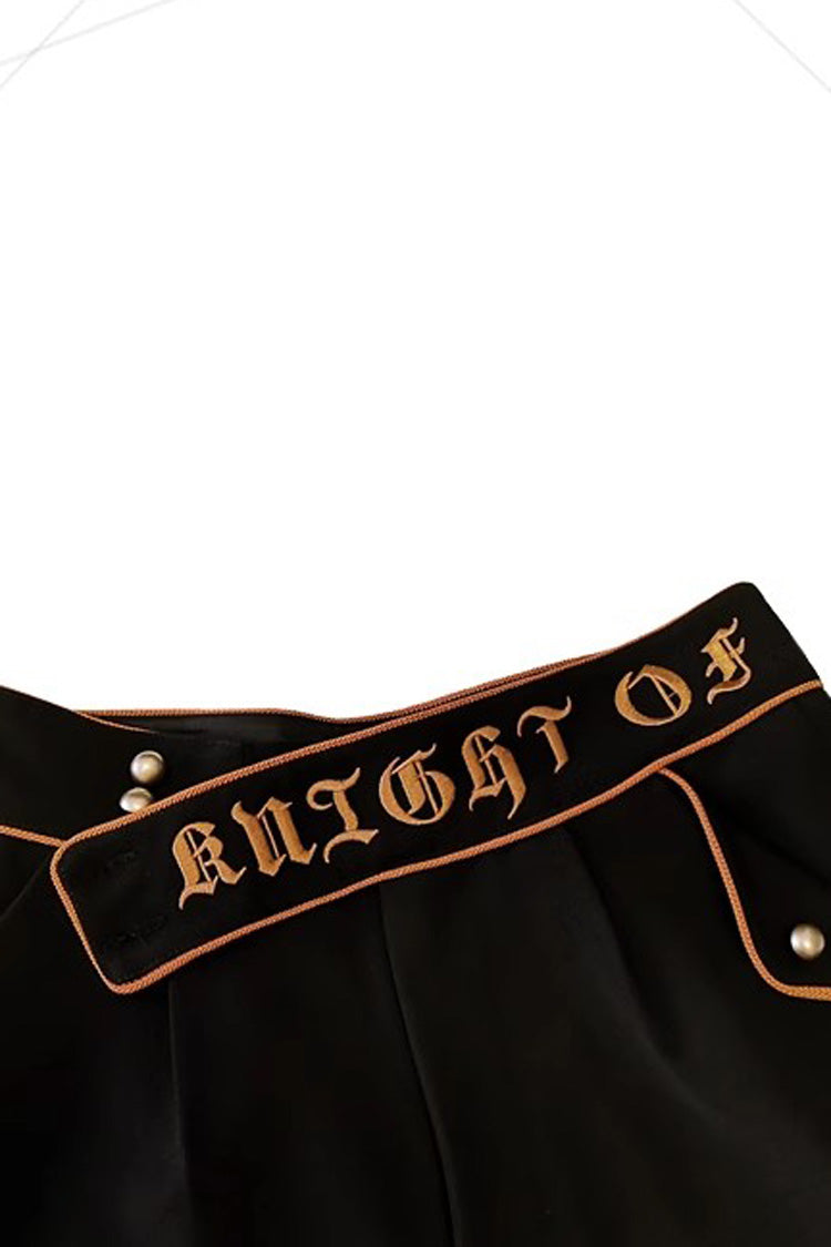 Black Embroidery Ouji Fashion Vintage Elegant Lolita Shorts