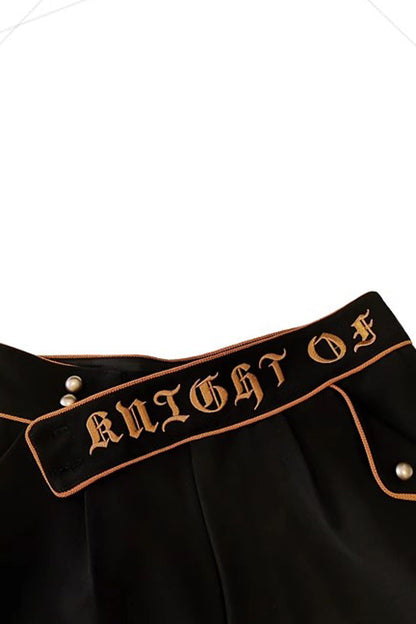 Black Embroidery Ouji Fashion Vintage Elegant Lolita Shorts