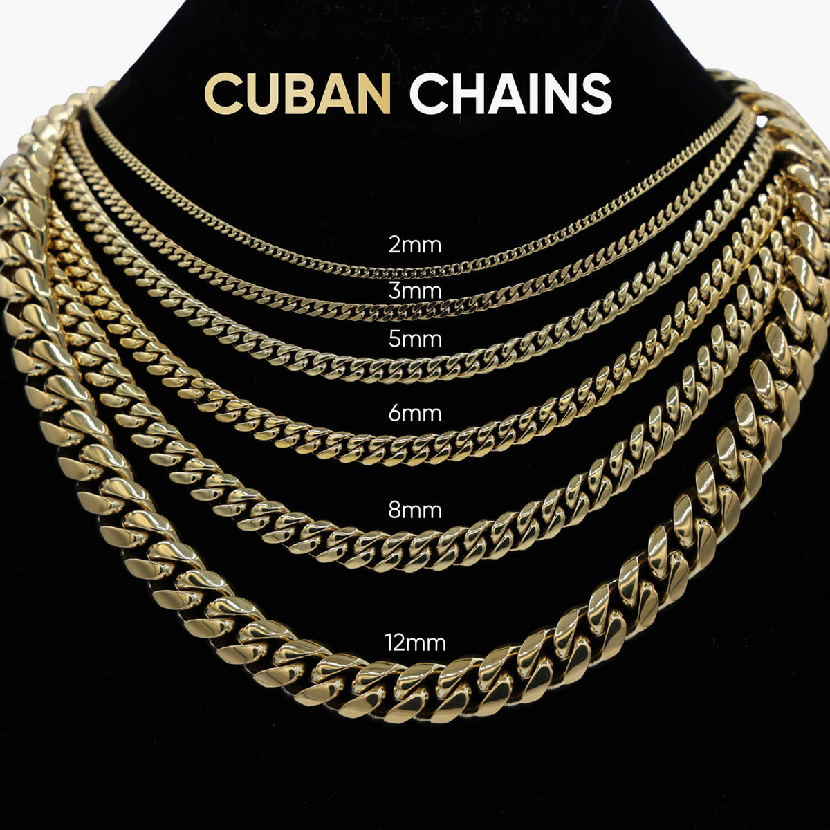 Baguette Prong Set Cuban Chain in White Gold- 19mm