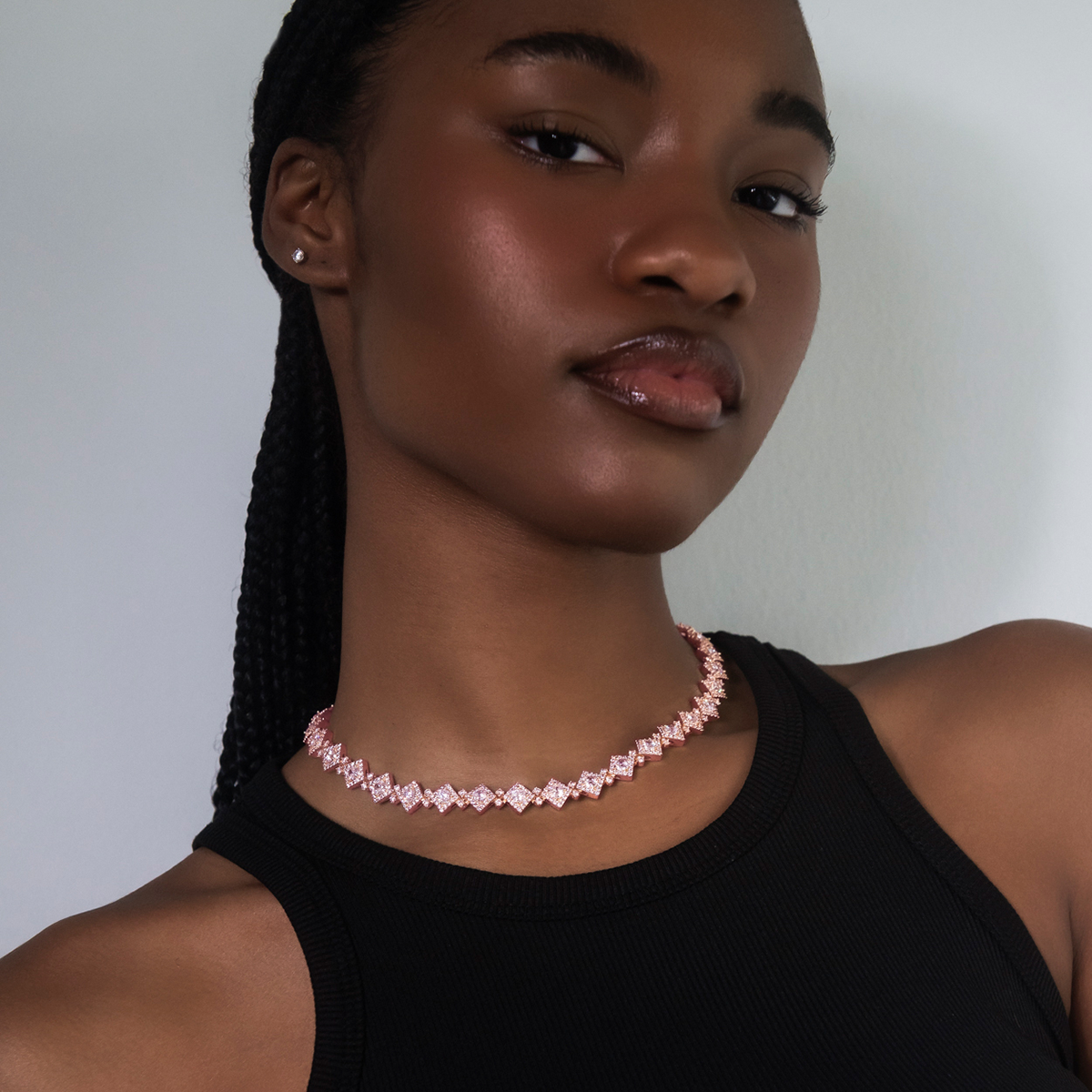 Cloister Link Necklace in Rose Gold - 10mm