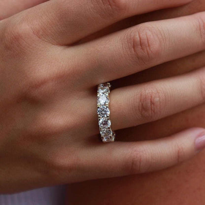 5mm Eternity Band Ring in Yellow Gold Vermeil