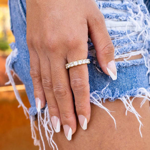 4mm Single Layer Diamond Band Ring