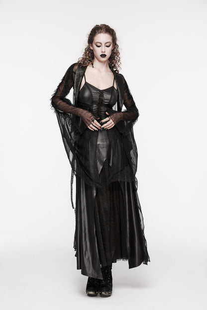 Black Off Shoulder Lace Lace-Up Slim Irregular Women's Gothic Jsk Wedding Dress