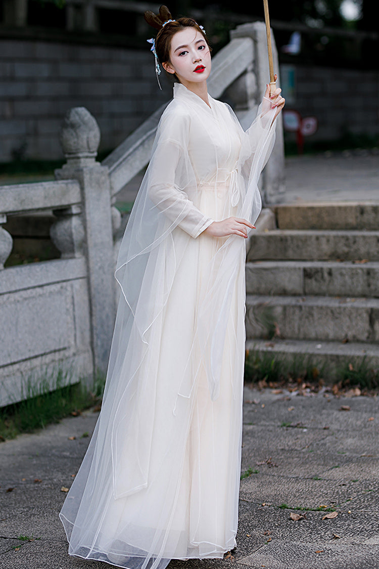 Beige New Fairy Sweet Hanfu Dress