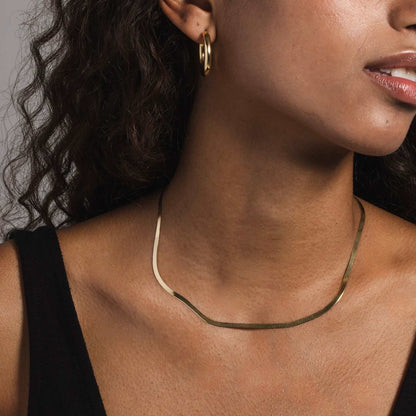 10k Solid Gold Micro Herringbone Chain (2.5mm)
