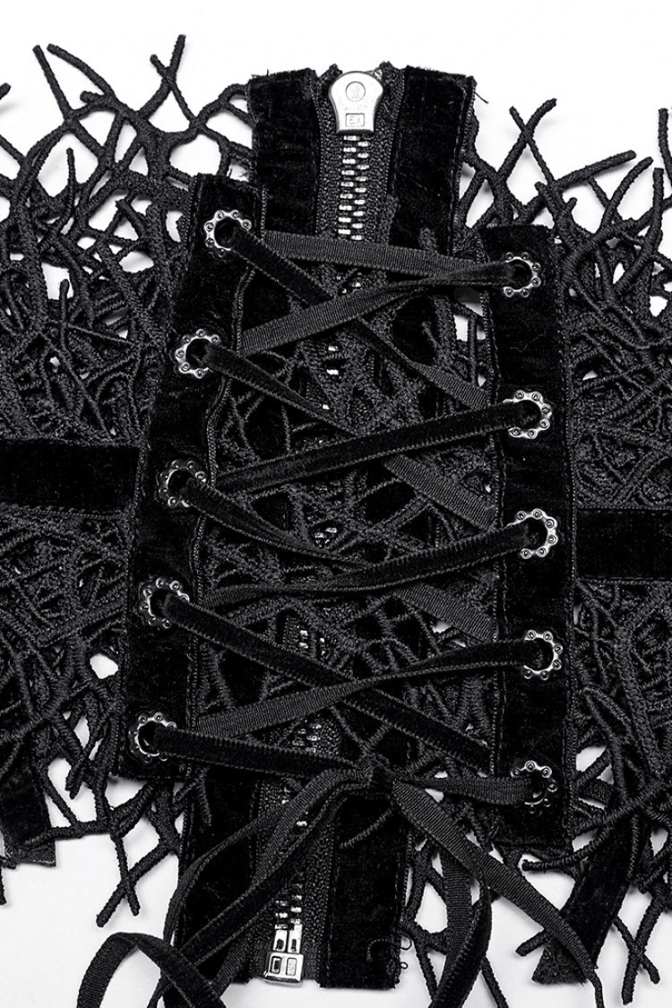 Black Hollow Mesh Women's Gothic Girdle