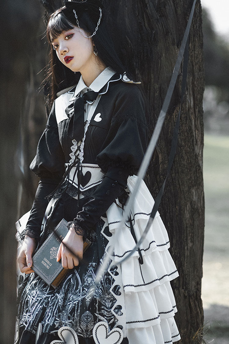 Black Love Eyes Print Retro Classic Lolita OP Dress