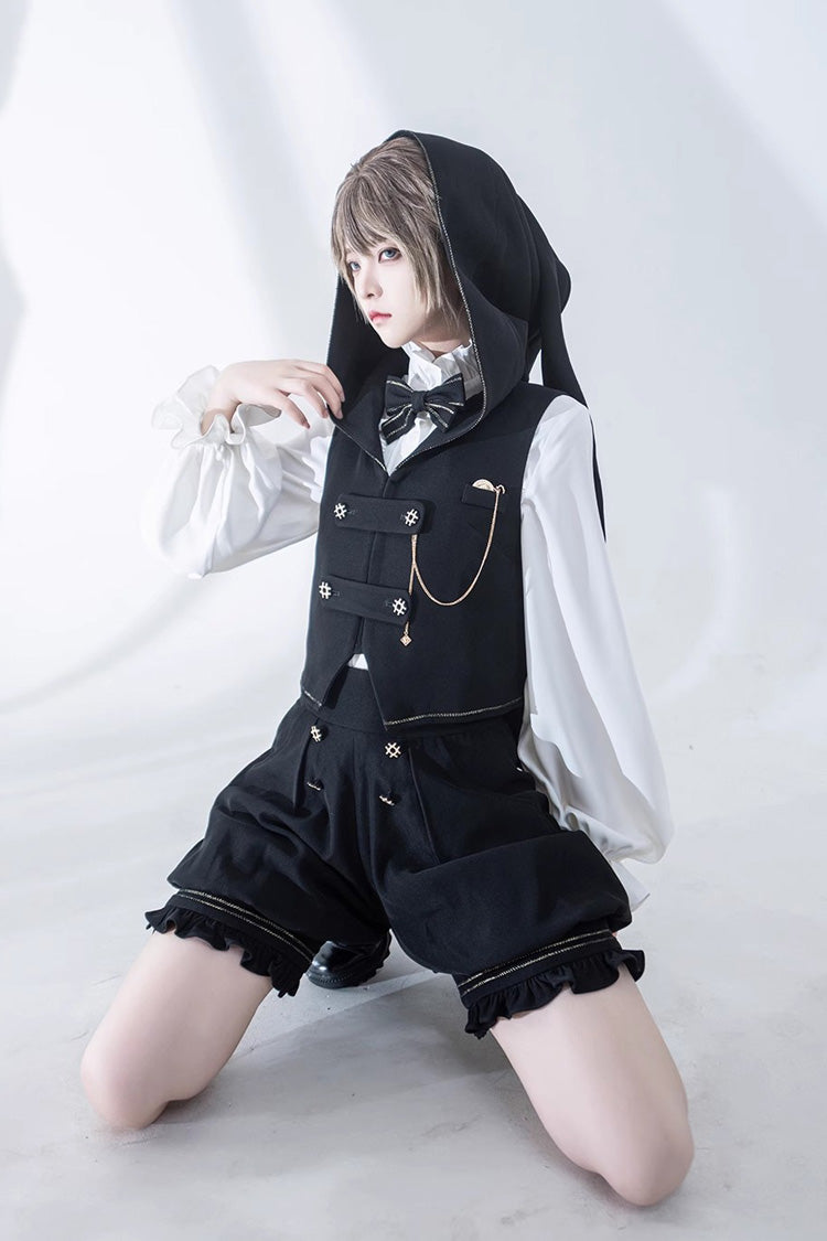 Black Anxious Rabbit Ouji Fashion Gothic Lolita Shorts
