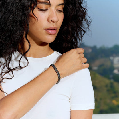 Black Diamond Cuban Chain Bracelet in Black - 8.5mm