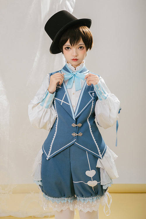 Alice Detective Retro Genuine Blue Ouji Lolita Vest