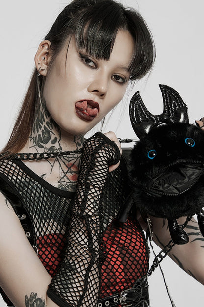 Black Cute Chain Women's Gothic Crossbody Devil Bag