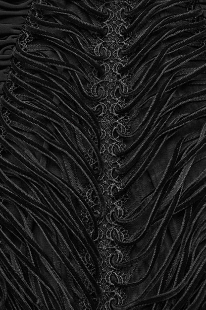 Black Lace Sheer Wrapped Hip Women's Gothic Skirt