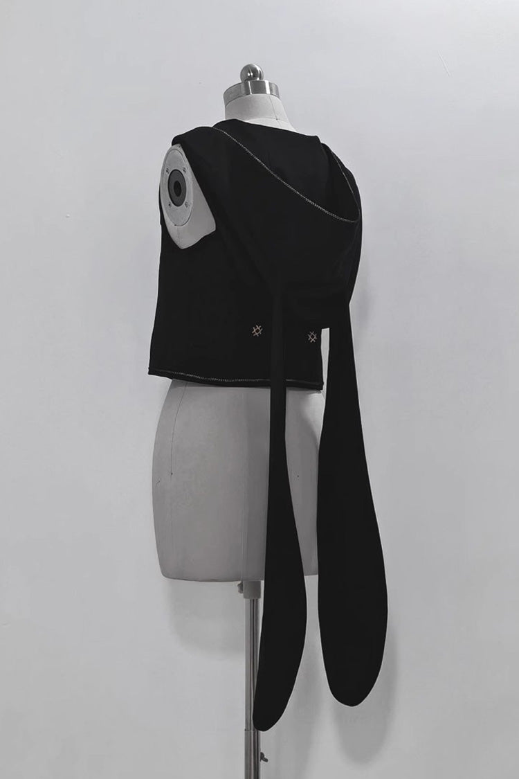 Black Anxious Rabbit Ouji Fashion Gothic Lolita Vest