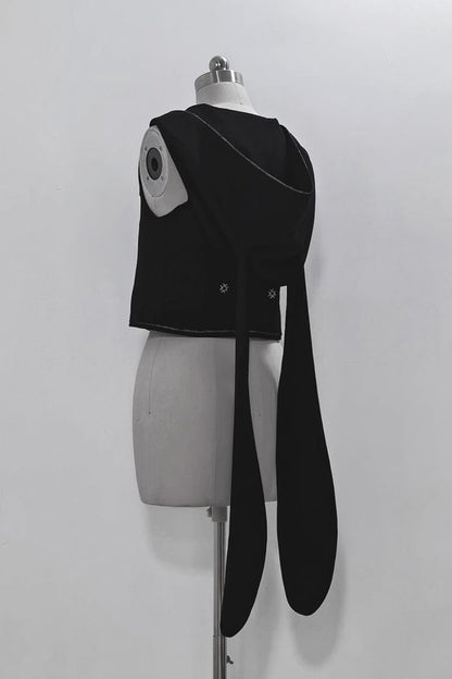 Black Anxious Rabbit Ouji Fashion Gothic Lolita Vest