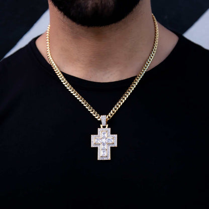 Center Set Baguette Cross