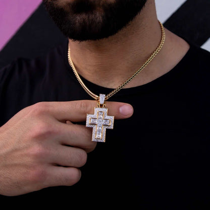 Center Set Baguette Cross