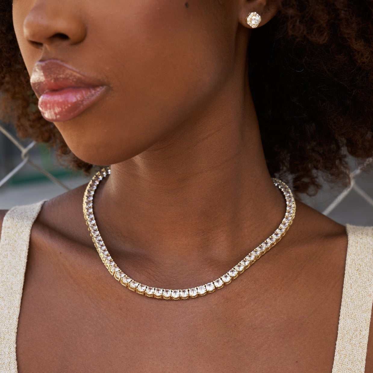 5mm Diamond Tennis Necklace