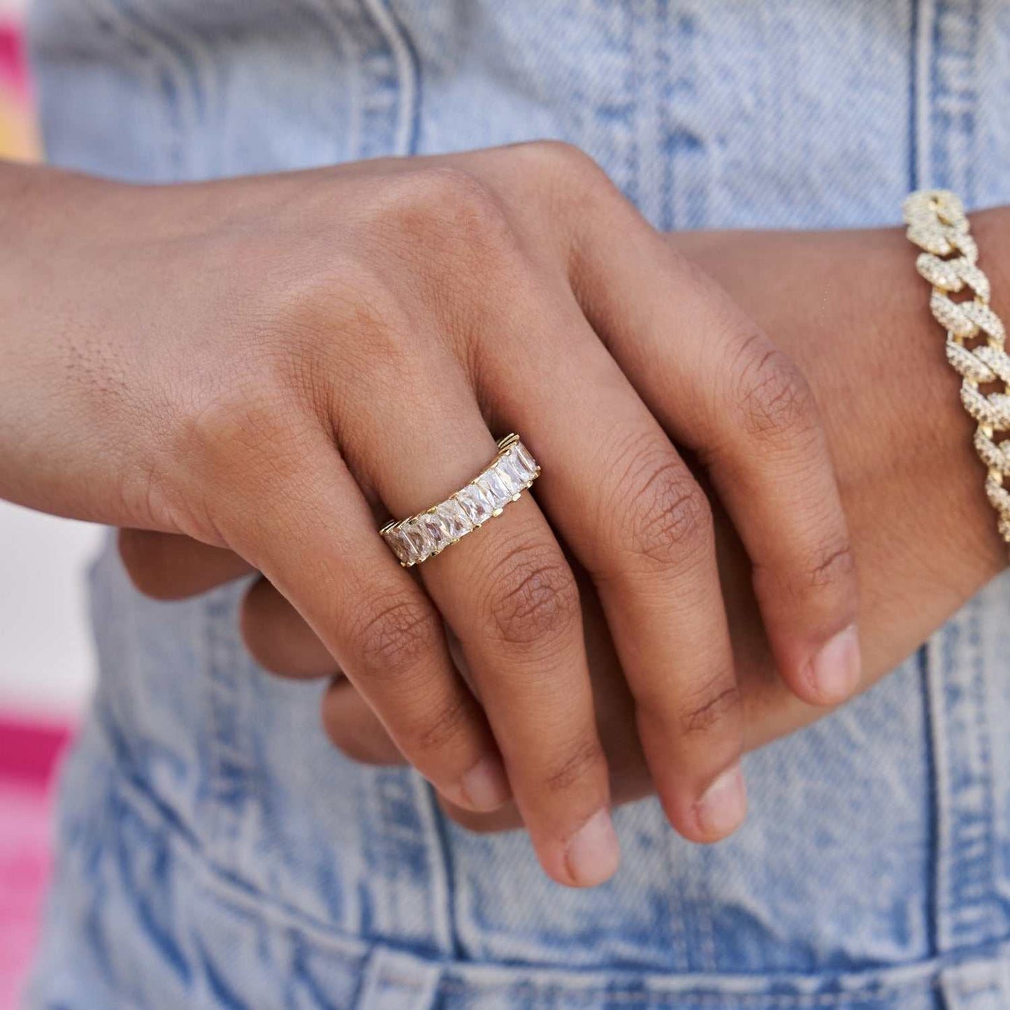 Baguette Ring in Yellow Gold Vermeil