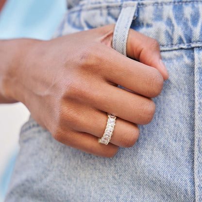Baguette Ring in Yellow Gold Vermeil