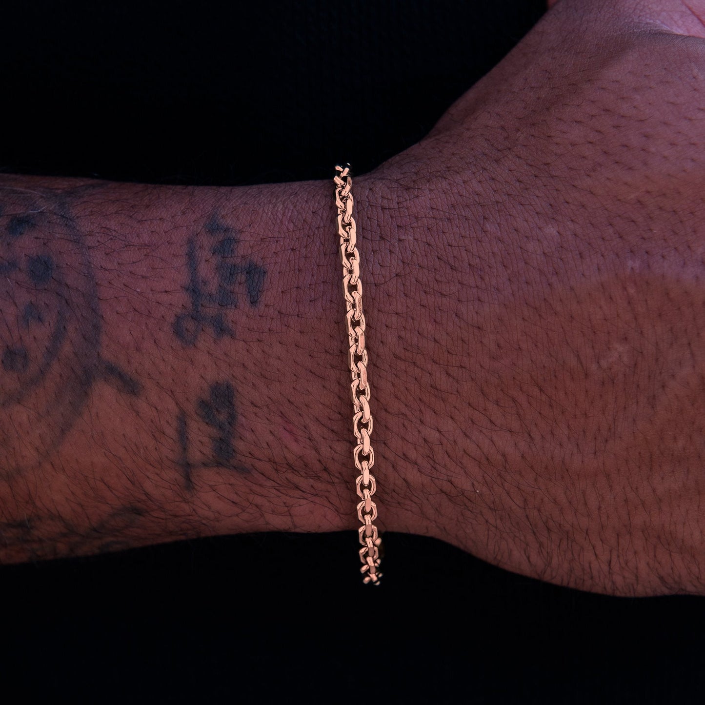 3.6MM Open Box Bracelet in Rose Gold