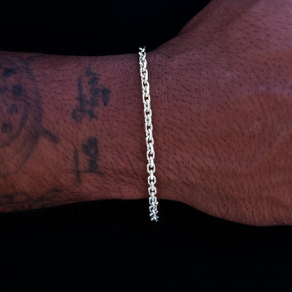 3.6MM Open Box Bracelet in White Gold