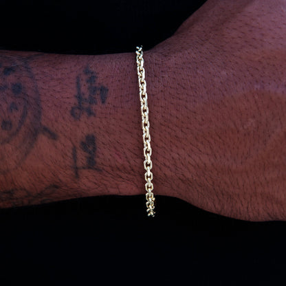 3.6MM Open Box Bracelet in Yellow Gold