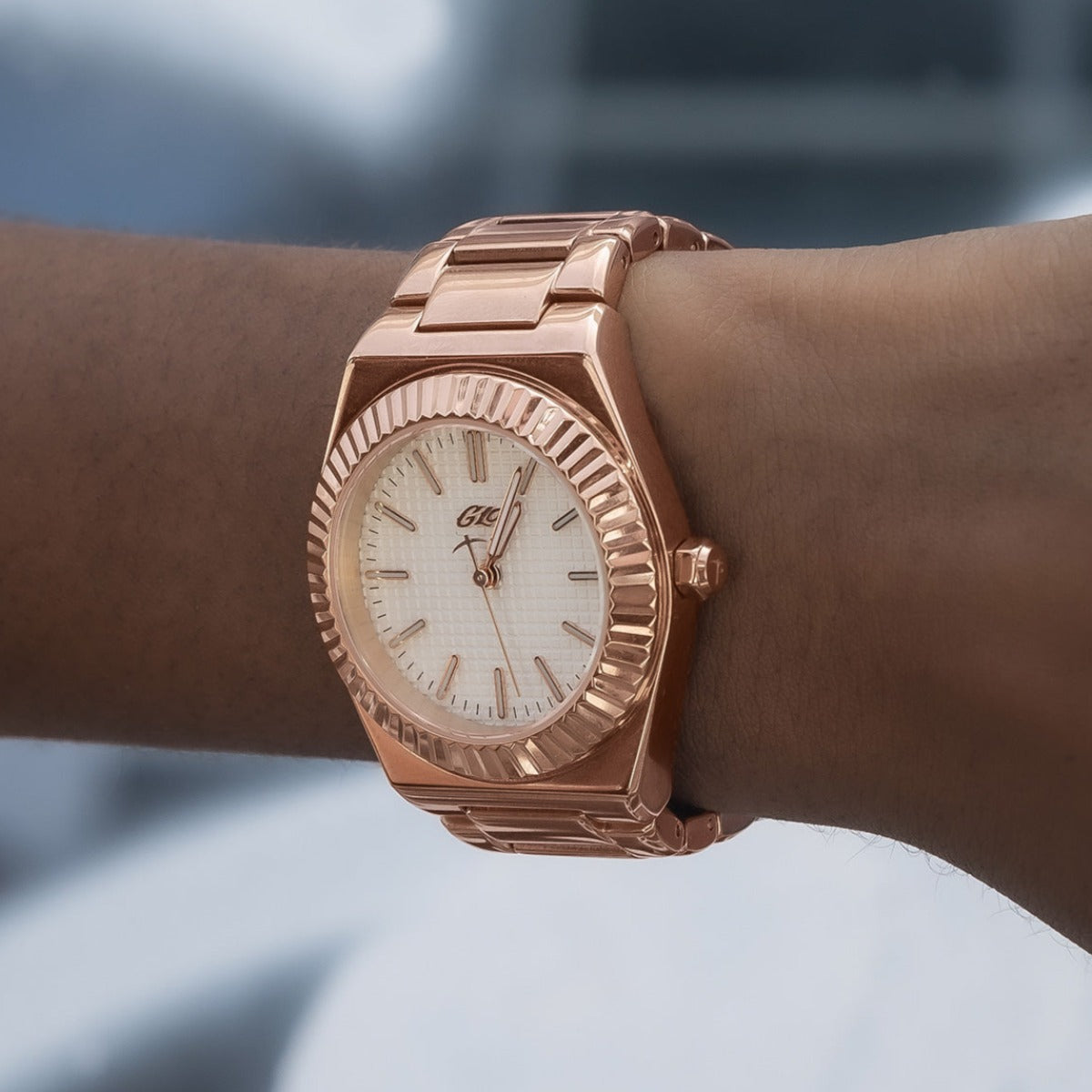 36MM Fluted Bezel Alpha Era® in Rose Gold