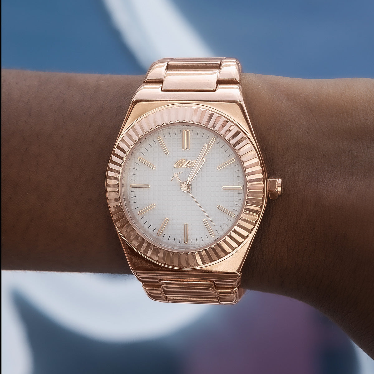 36MM Fluted Bezel Alpha Era in Rose Gold