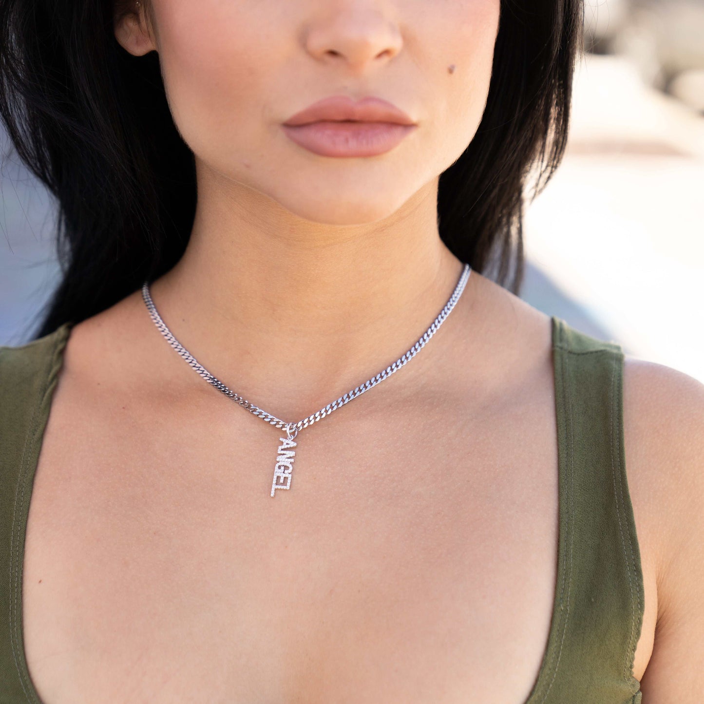 "Angel" Pendant - White Gold